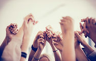 hands raised in praise